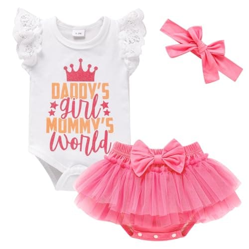 ZOELNIC Baby Girl Romper Infant Ruffles Romper Shorts Set Floral Summer Outfits Cute Baby Clothes Girl (White#1, 9-12 Months)