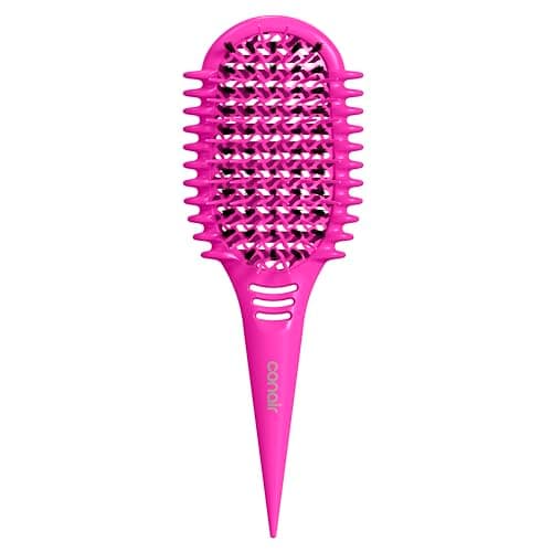 Conair Detangling Brush for Curly Hair & Hair Parting Tool, Loose Curls