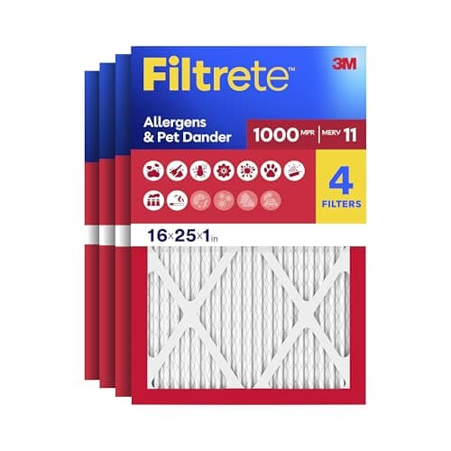 Filtrete 16x25x1 MERV 11 MPR 1000 AC & Furnace Air Filters 4-Pack for $23 via Sub. & Save + free shipping w/ Prime
