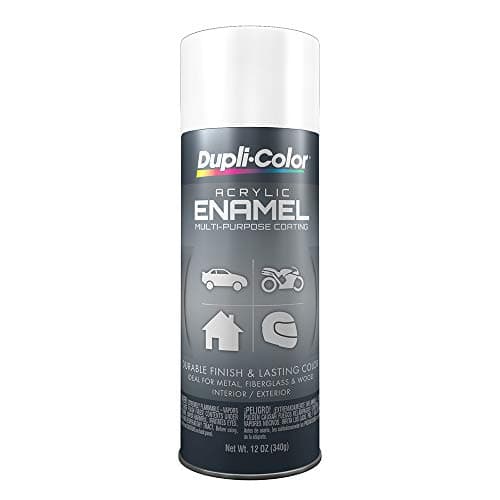 Dupli-Color Multi-Purpose Enamel, Flat, White, 12 oz