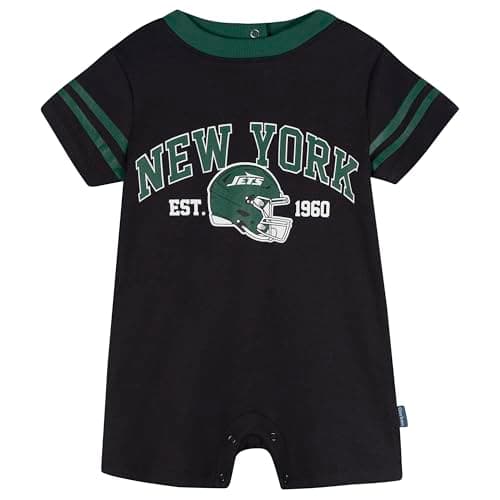 Gerber Baby NFL Team Short Sleeve Romper, Jets, 12 Months