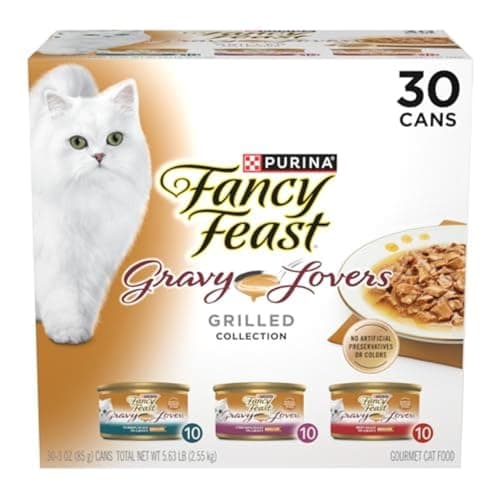 Select Accts: 30-Pk 3-Oz Purina Fancy Feast Gravy Lovers Grilled Wet Cat Food $19.65 w/ S&S