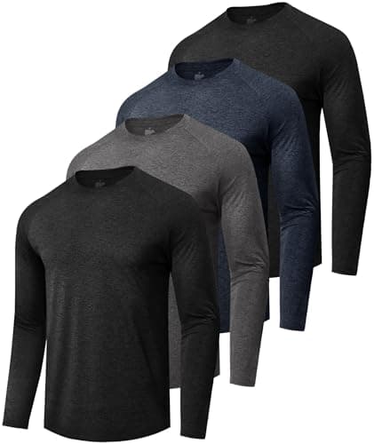 [Prime] 4-Pack BOOJO Quick Dry Moisture Wicking Sun Protection Long Sleeve T-Shirts (Large only) $14.99 + Free Shipping
