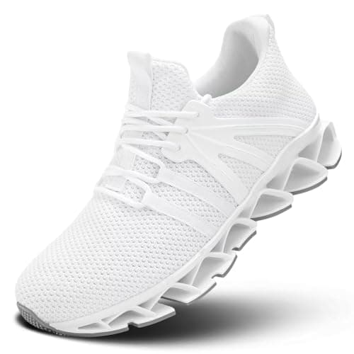 Men's Walking Shoes Casual Fashion Slip on Running Tennis Sneakers Blade Breathable Mesh Non Slip Work Sport