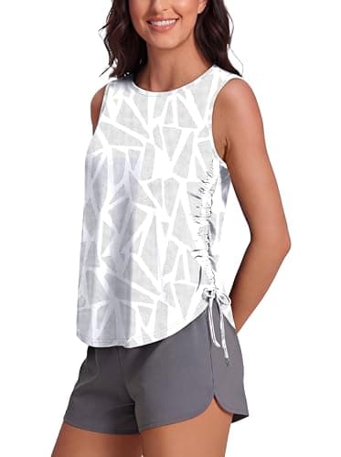 Graphic Tank Tops for Women Workout Shirts Athletic Running Tops Summer Clothes Running Shirts Muscle Tank Graphics L