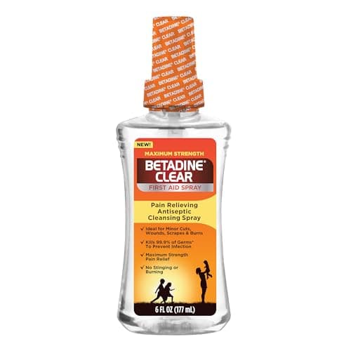 Betadine Clear First Aid Spray...Helps Prevent Infections, 6 oz