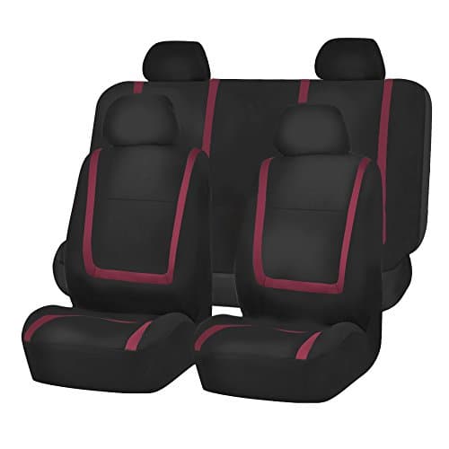 FH Group Car Seat Covers Full ...or SUV, Sedan and Van Burgundy