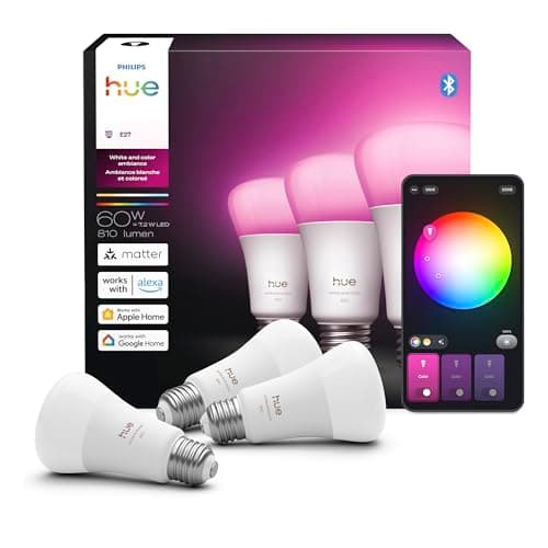 Prime Members: 3-Pack Philips Hue Smart LED A19 Bulb, White & Color Ambiance $75.90 + Free Shipping