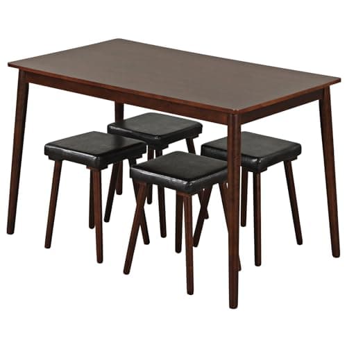 Giantex 5-Piece Dining Table Set with 4 Upholstered Stools $79.99 + Free Shipping