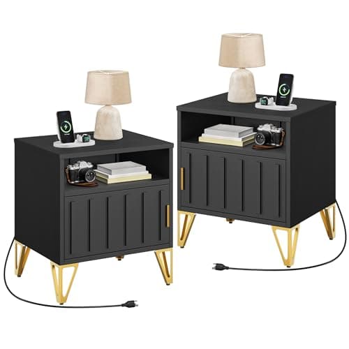 $59.99* | Yitahome 2-Pack Fluted Nightstand with Charging Station at Amazon