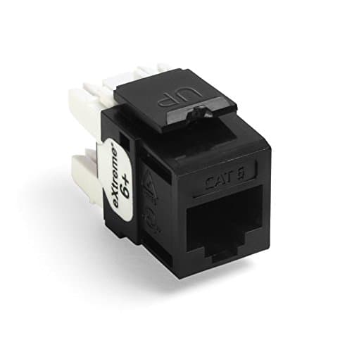 Leviton Extreme 6+ QuickPort C...tor, 10-Pack, 61110-OE6, Black
