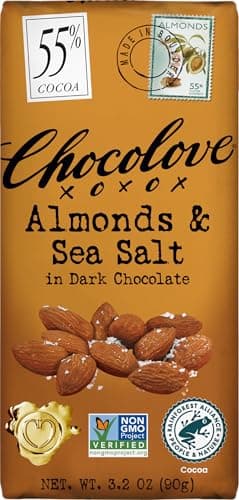 Chocolove Almonds and Sea Salt in Dark Chocolate, 3.2 oz