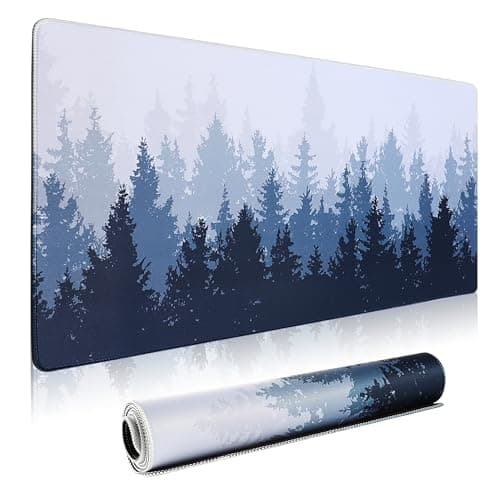 HGWALP Large Gaming Mouse Pad & Extended XXL Computer Game Mouse Mat, Long Desk Pad with Stitched Edges for Keyboard,Home Office Gaming Work Big Desk Pad (35.4x15.7x0.12IN, 90x40CM),Style C