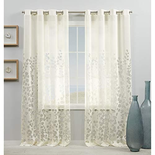 Exclusive Home Peconic Light F...ain Panel Pair, 54"x84", Ivory