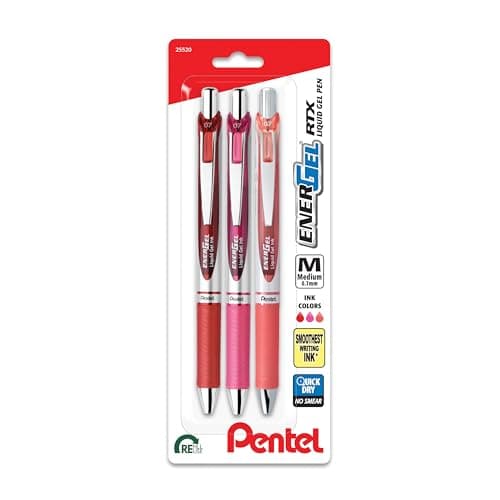3-Pack Pentel EnerGel Deluxe RTX Gel Pens (Red, Pink and Coral Ink) $2 + Free Shipping w/ Prime or on $35+