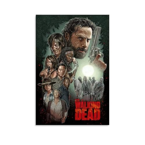 GRASKY The Poster Walking Dea.d (12''x18''，unframed,canvas) Pcs Wall Art Home Decor Room Aesthetic For Morden Home Cool Style Paintings Horror Pcs