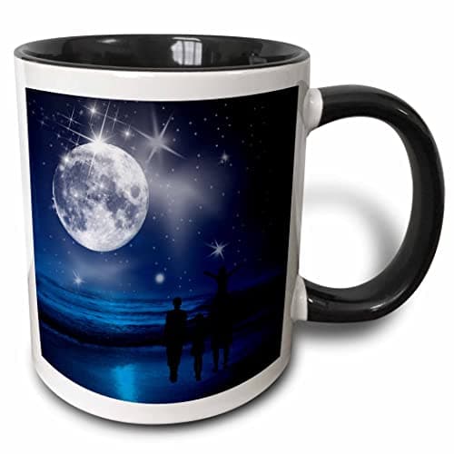 3dRose Chinese Moon Festival F... Beach 11oz Two-Tone Black Mug