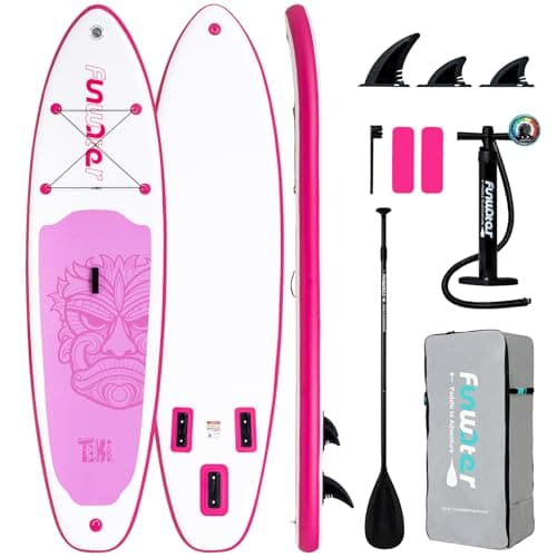 FunWater Inflatable Stand Up Paddle Board w/ Accessories (Pink or Yellow/Green) $85 + Free S&H