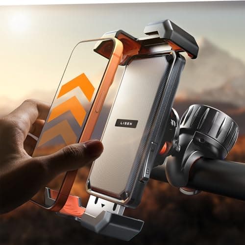 Lisen 4.7" Adjustable Smartphone Handlebar Bike/Motorcycle Mount $6.35