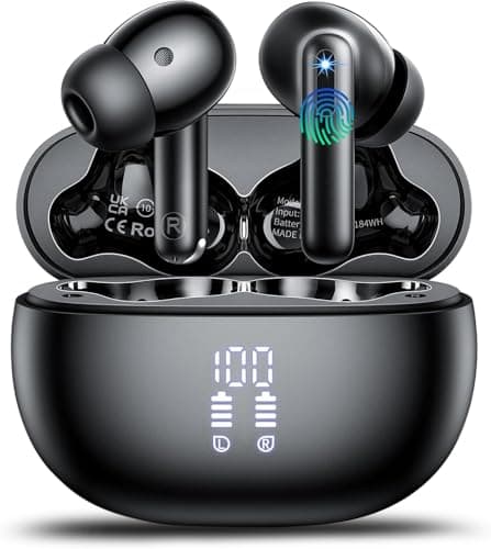 VEKJ Ai Translation Earbuds Real Time with Audio and Video Calls, 3-in-1 Buletooth 5.4 Translator Headphones with 165 Languages/8 Translation Modes, 42H Audifonos Traductores Inglés Español, Black