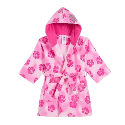 Saint Eve Kids Fun 3D Character Hooded Terry Cover-Ups - Super Soft & Plush 100% Cotton Beach and Pool Covers Towels for Girls and Boys, Hibiscus Tie Dye, Medium