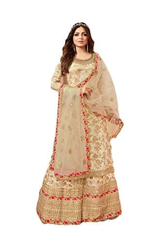 shopNstyle Ready to Wear Indian Pakistani Ethnic Wear Wedding Wear Sharara Style Salwar Suit for Women