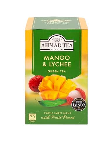 Ahmad Tea Mango & Lychee Flavo...it Pieces, 20 Count, Pack of 6