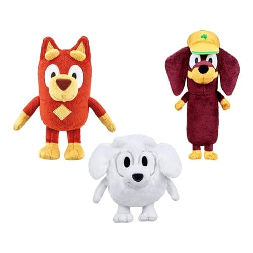 Bluey Friends 3 Pack Plush, 6....ys (Rusty, Lila, and Snickers)