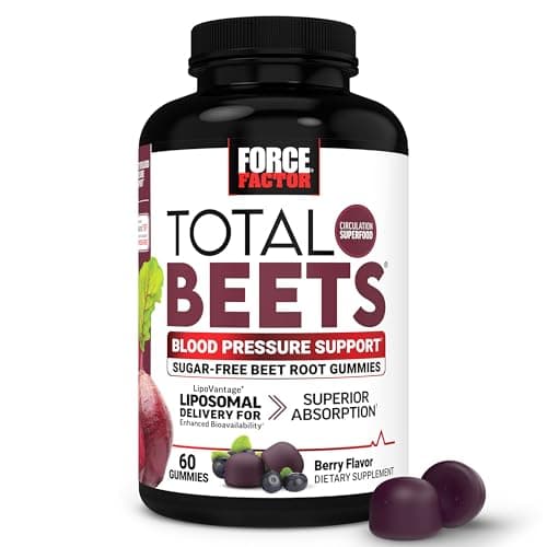 Force Factor Total Beets Gummi... Free, Mixed Berry, 60 Gummies