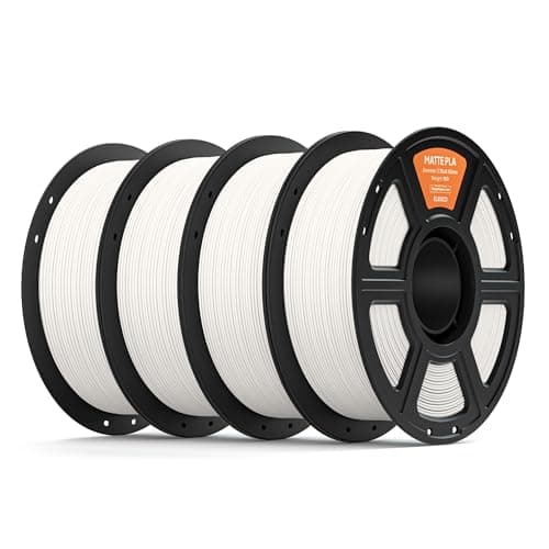 ELEGOO Matte PLA Filament 1.75mm White 4KG, 3D Printer Filament High Precision, 4pcs 1kg Spool (2.2lbs) Fits for Most FDM 3D Printers $36.99