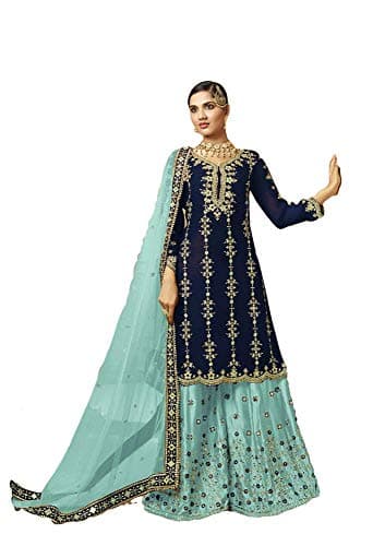 shopNstyle Ready to Wear Indian Pakistani Designer Wedding Wear Palazzo Style Salwar Suit for Women