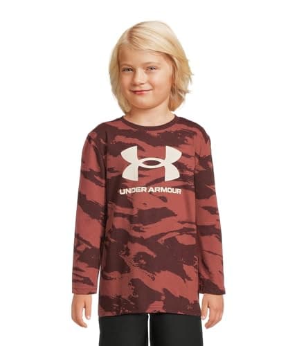 Under Armour Boy's Brushed Camo Tee (Big Kid) Dark Maroon LG (14-16 Big Kid)