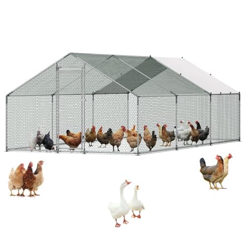 VEVOR Large Metal Chicken Coop..., Duck Rabbit Cage Poultry Pen