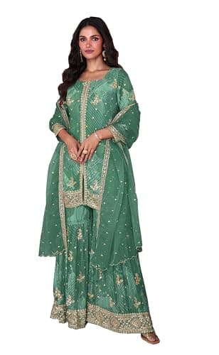 Shriva Fashion indian pakistani ready to wear salwar kameez traditional plus size party/wedding night for Women (2793) (Green, 36)