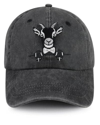 Goat Hats for Men Women, Goat Supplies Birthday Decoration Baseball Cap, Animal Party Decor Gifts, Christmas Animal Gifts for Hubby Wifey Fiancee Fiance Black