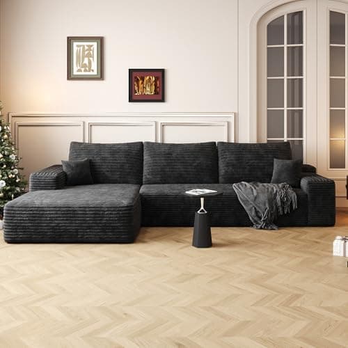 107 inch Cloud Sectional Couch...red Couch with L-Shaped Chaise