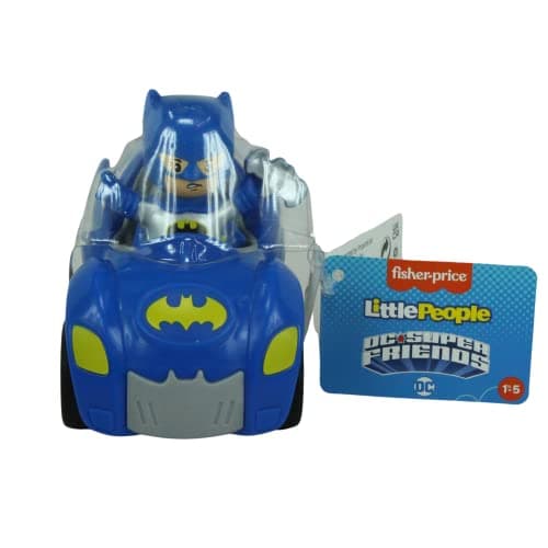 Fisher Price Little People DC Super Friends, Imaginext DC Superhero Toys, Creative, Educational Toys, Batman and Batmobile Set, Make Story Telling Times More Exciting