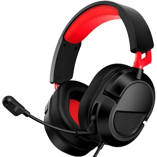 AOC Gaming Headset for Xbox Series X, Xbox Series S/One, PS5, PS5 Pro, PC, 𝟐𝟎𝟐𝟔 𝐔𝐩𝐠𝐫𝐚𝐝𝐞 Wired Gaming Headphones with Mic, 3.5mm Splitter, Gamer Gifts