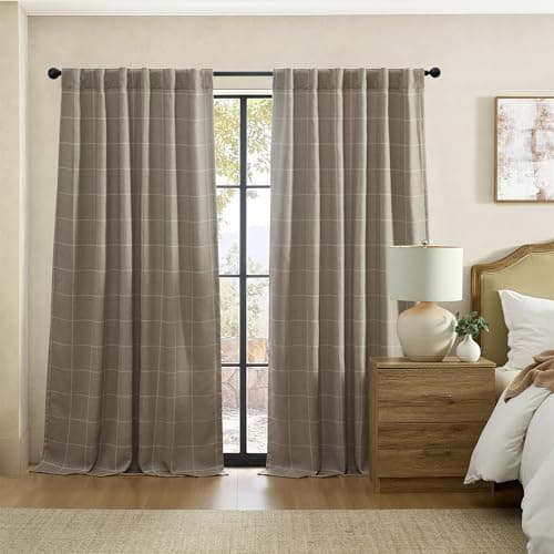 Elrene Home Fashions Sawyer Wi...Bedroom/Office, 52"x95", Taupe