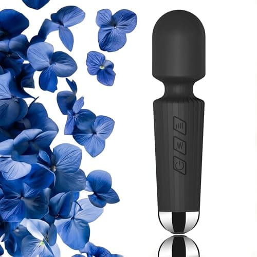 BitOffun Portable Quiet Vibrating Mini Massager for Women & Men, Personal Handheld Electric Massager for Back Neck Shoulder Muscle Pain Relief & Relaxation, 20 Modes 8 Speeds (Black)