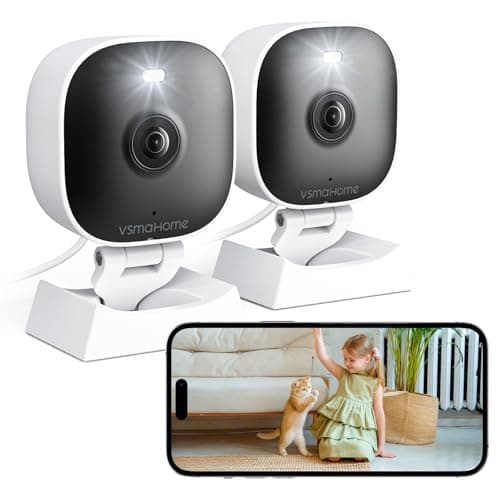 2K Cameras for Home Security Indoor/Outdoor,Inside Cameras for House/Baby/Elder/Pet,Wifi Camera,Plug&Play,Color Night Vision,2-Way Audio 24/7 Record,Support Cloud/Memory Card(Not Included),6.56ft Wire