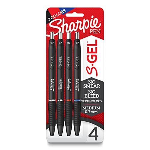 4-Ct Sharpie S-Gel Gel Pens (0.7mm Medium Point, 3 Colors) $3.80 w/ S&S