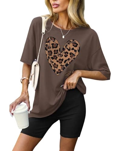 2-Pc Ekouaer Women's Moisture Wicking T-Shirt & Biker Short Lounge Set $10