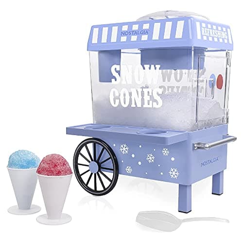 Nostalgia Snow Cone Machine – ... Cups & Ice Scoop-Vintage Blue
