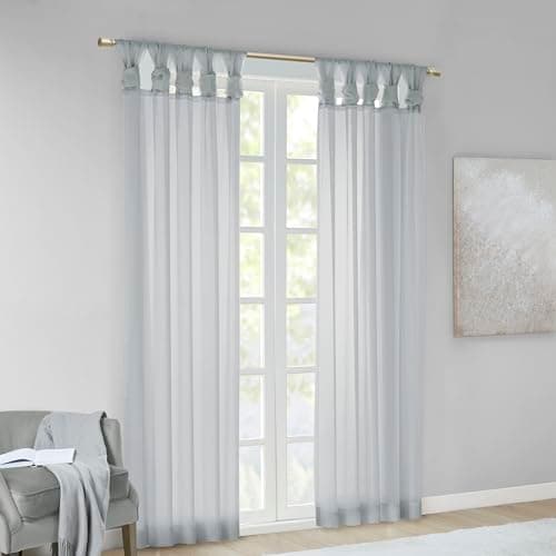 Madison Park Ceres DIY Twisted...in x 84 in, Light Grey 2 Piece
