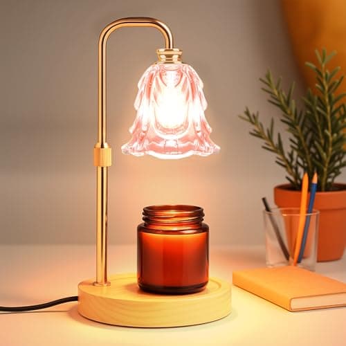 EPIMA Candle Warmer Lamp with Timer and Dimmer, Electric Wax Warmers for Scented Candles with 5 Brightness Settings, Anti-Glare Lamp with Adjustable Height, Home Decor, Gift for Christmas, Birthday