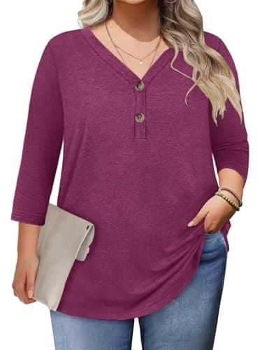Women’s Plus Size 3/4 length Top Just $7 on Amazon