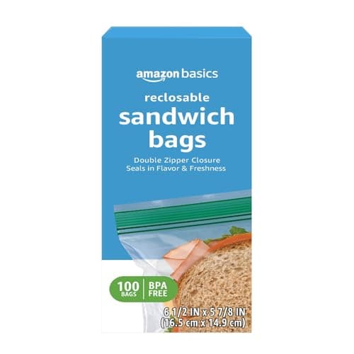 Amazon Basics Sandwich Bags 100-Count Box Only $1.72 Shipped