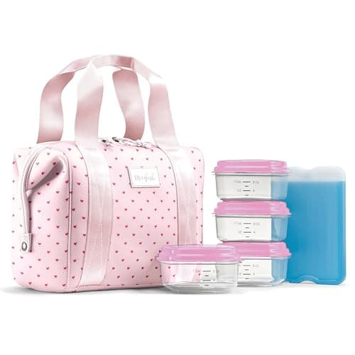 Fit & Fresh Remi Lunch Bag for... Machine Washable, Tiny Hearts
