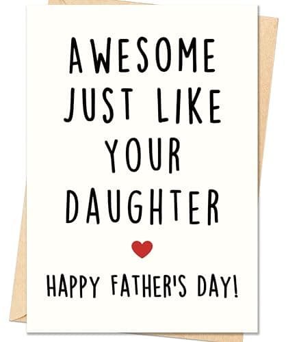 Smithtuy Fathers Day Card, Funny Fathers Day Cards Gifts Decorations for Dad from Daughter, Happy Father's Day Card Gifts Ideas with Envelope, Unique Appreciation Gift for Dad from Daughter